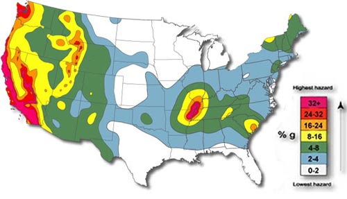 U.S. Geological Survey - Seismic Map