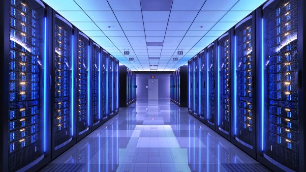Lit Up Data Center